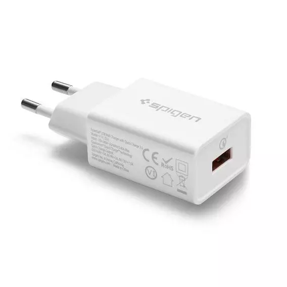 Зарядний пристрій SPIGEN F111 QC3.0 NETWORK CHARGER WHITE (Білий) 8809640256974 Зарядний пристрій SPIGEN F111 QC3.0 NETWORK CHARGER WHITE (Білий) 8809640256974