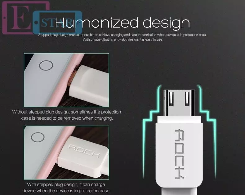 Кабель для заряджання та передачі даних Rock Micro UsB 1 м Red (Червоний) Кабель для заряджання та передачі даних Rock Micro UsB 1 м Red (Червоний)