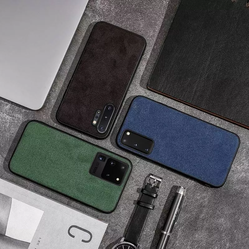 Преміальний чохол бампер для Samsung Galaxy A72 Anomaly Alcantara Black (Чорний)