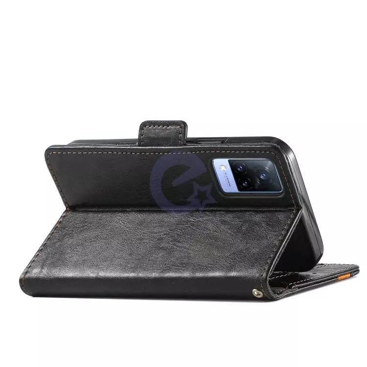 Чехол книжка для Realme 8 / 8 Pro Anomaly Business Wallet Black (Черный)