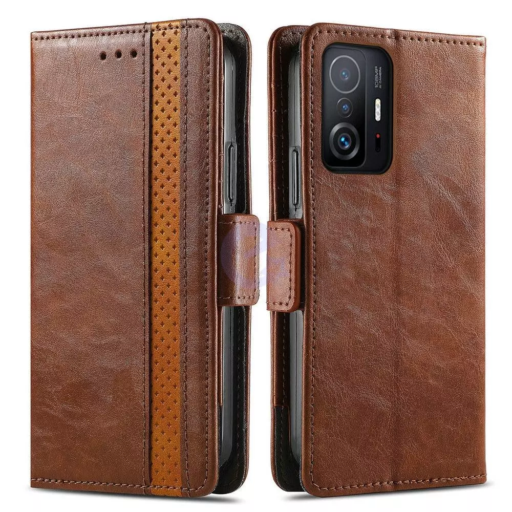 Чехол книжка для Xiaomi 11T / 11T Pro Anomaly Business Wallet Grey (Серый)