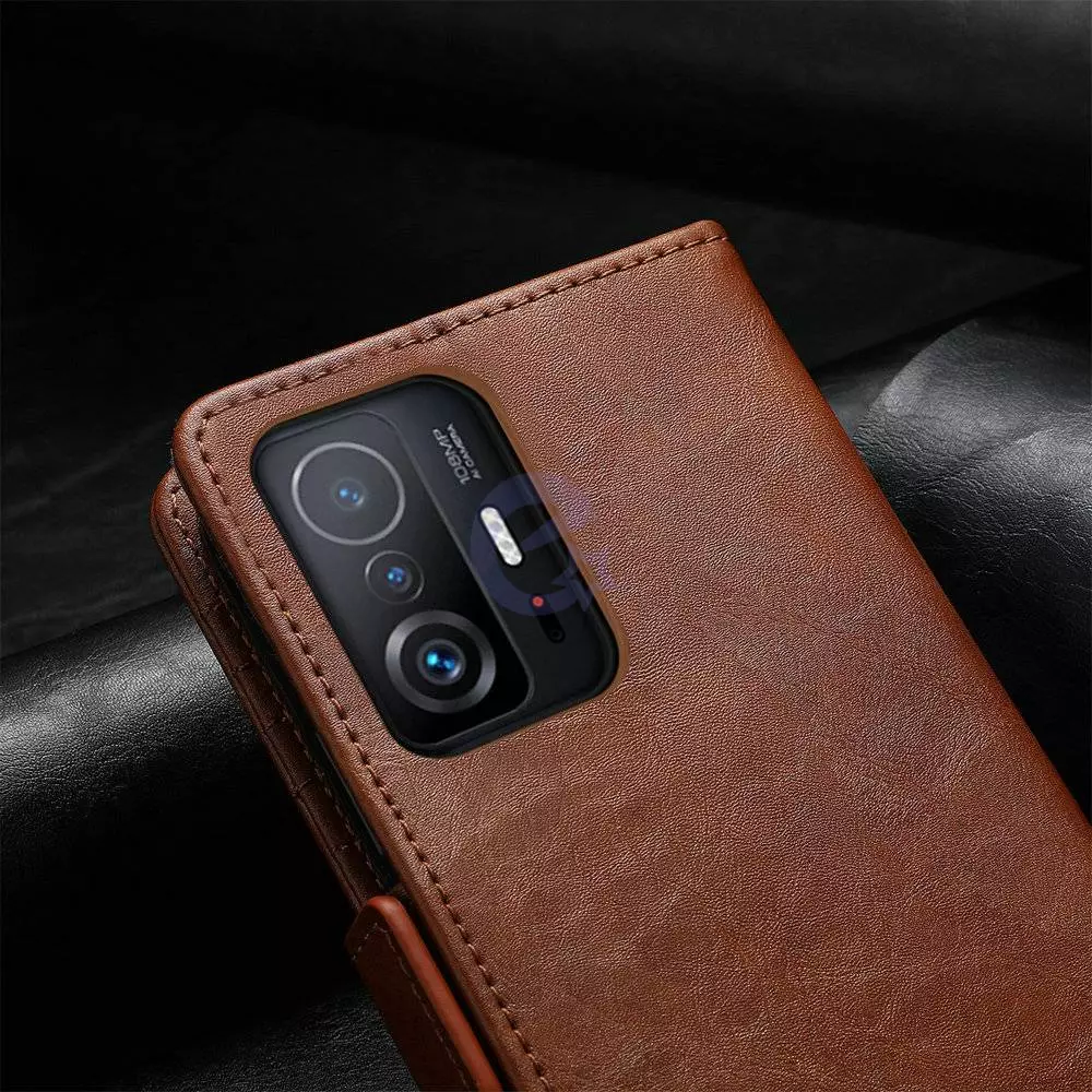 Чехол книжка для Xiaomi 11T / 11T Pro Anomaly Business Wallet Grey (Серый)