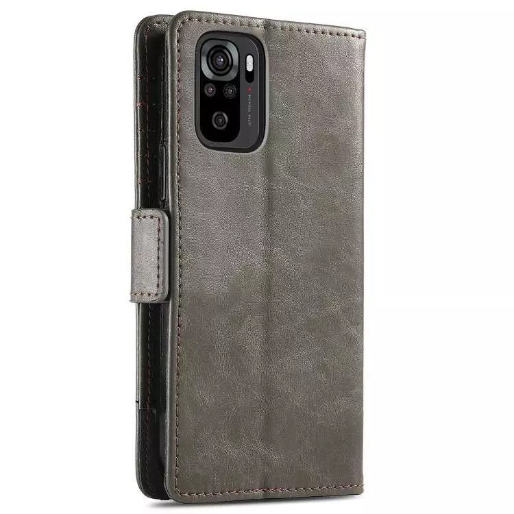 Чехол книжка для Xiaomi Poco M5s / Redmi Note 10 / Redmi Note 10S Anomaly Business Wallet Grey (Серый)