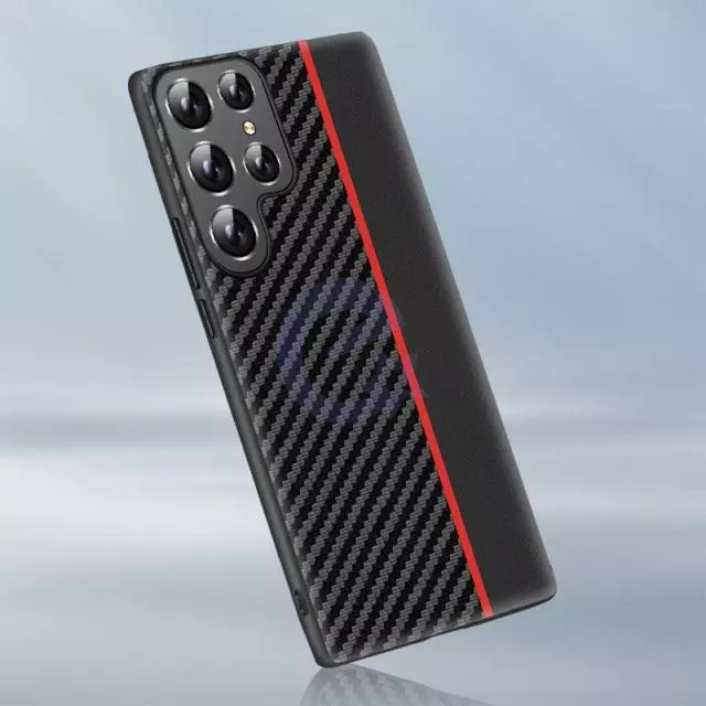 Чехол бампер для Xiaomi 12 / 12S / 12X Anomaly Carbon Line Red (Красный)