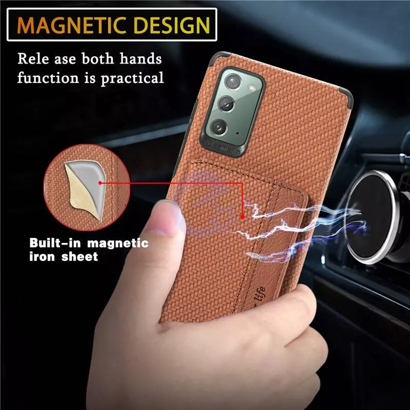 Чехол бампер для Samsung Galaxy Note 20 Anomaly Card Holder Green (Зеленый)