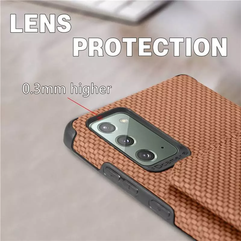 Чехол бампер для Samsung Galaxy Note 20 Anomaly Card Holder Brown (Коричневый)
