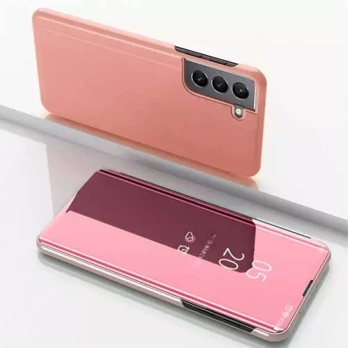 Интерактивная чехол книжка для Samsung Galaxy S22 Plus Anomaly Clear View Rose Gold (Розовое Золото)