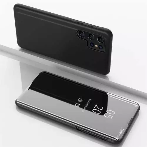 Интерактивная чехол книжка для Samsung Galaxy S22 Ultra Anomaly Clear View Black (Черный)