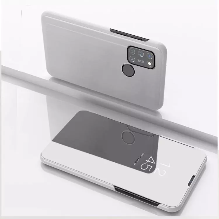 Интерактивная чехол книжка для Infinix Hot 11 Play Anomaly Clear View Silver (Серебристый)