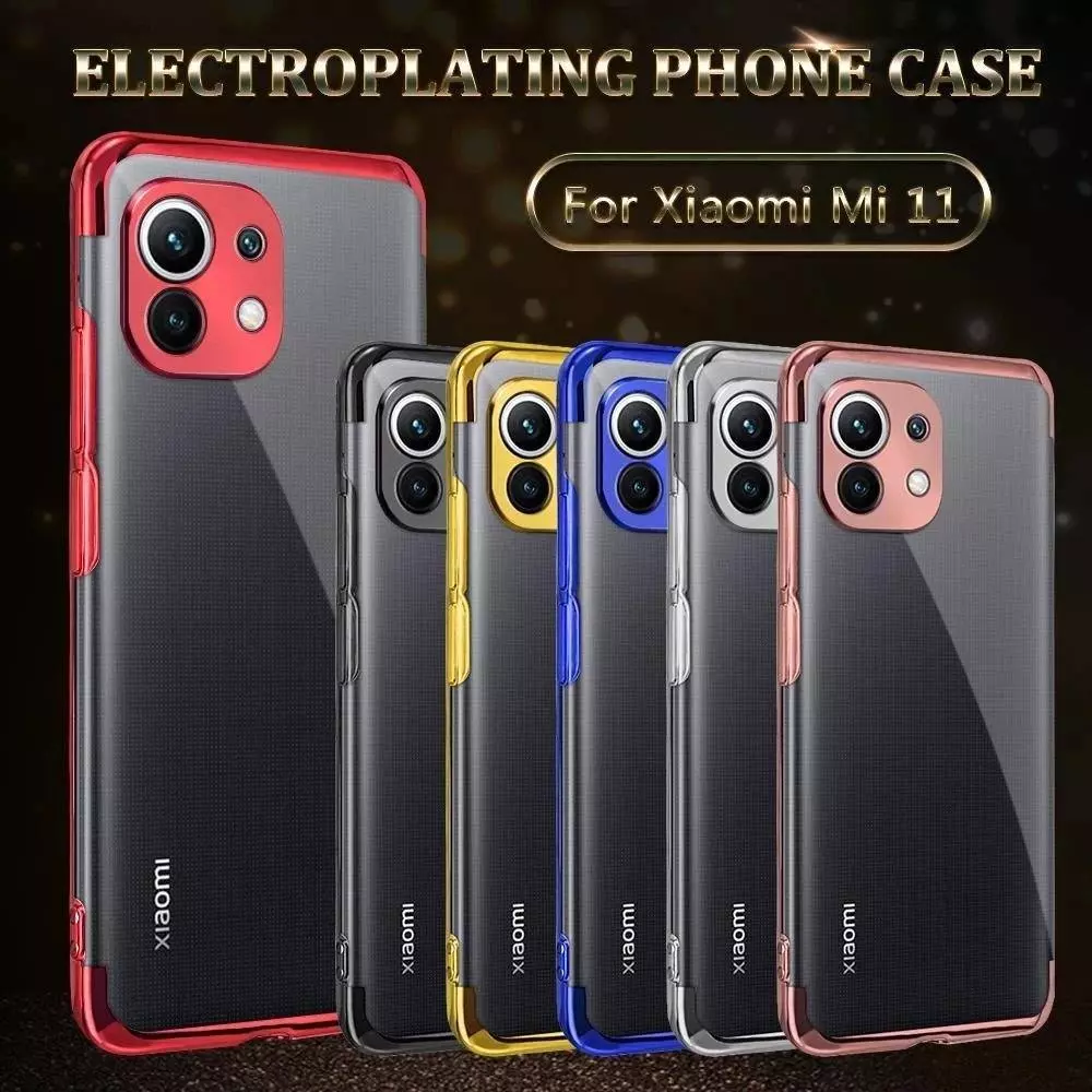 Чохол бампер для Xiaomi 11 Lite 5G NE / Mi 11 Lite Anomaly Color Plating Black (Чорний)