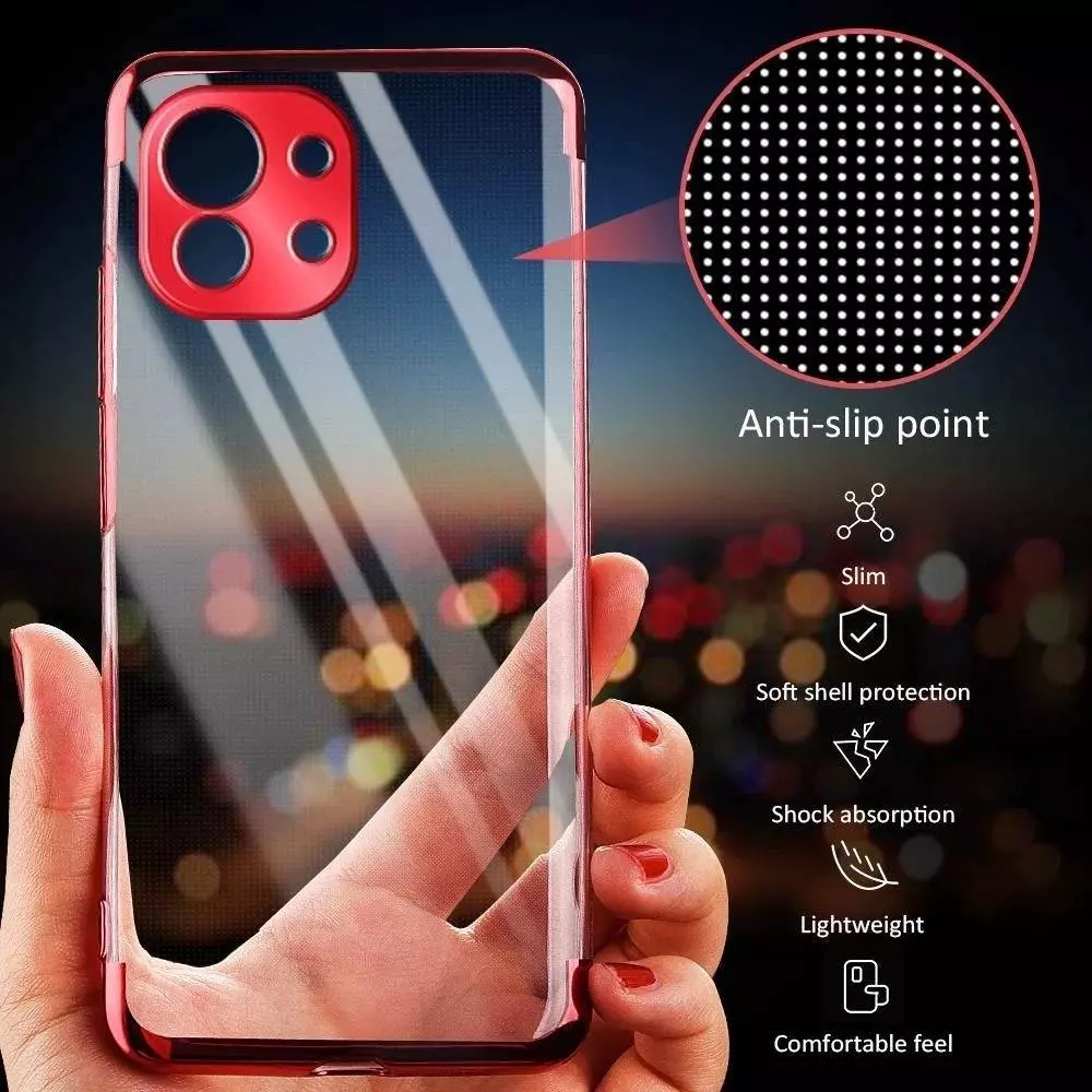 Чохол бампер для Xiaomi 11 Lite 5G NE / Mi 11 Lite Anomaly Color Plating Black (Чорний)