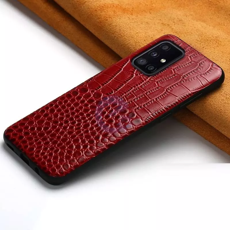 Чехол бампер для Samsung Galaxy A23 5G / Galaxy A23 Anomaly Crocodile Style Red (Красный)
