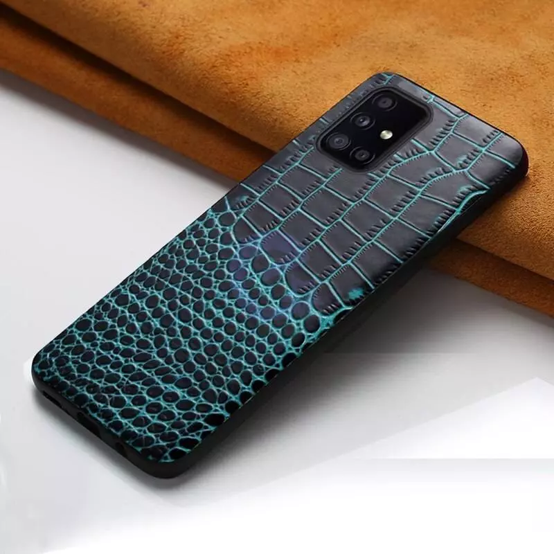 Чехол бампер для Samsung Galaxy A23 5G / Galaxy A23 Anomaly Crocodile Style Blue (Синий)
