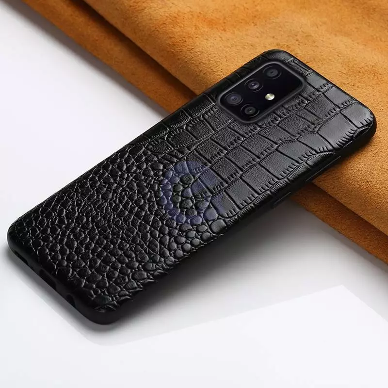 Чехол бампер для Samsung Galaxy A23 5G / Galaxy A23 Anomaly Crocodile Style Black (Черный)