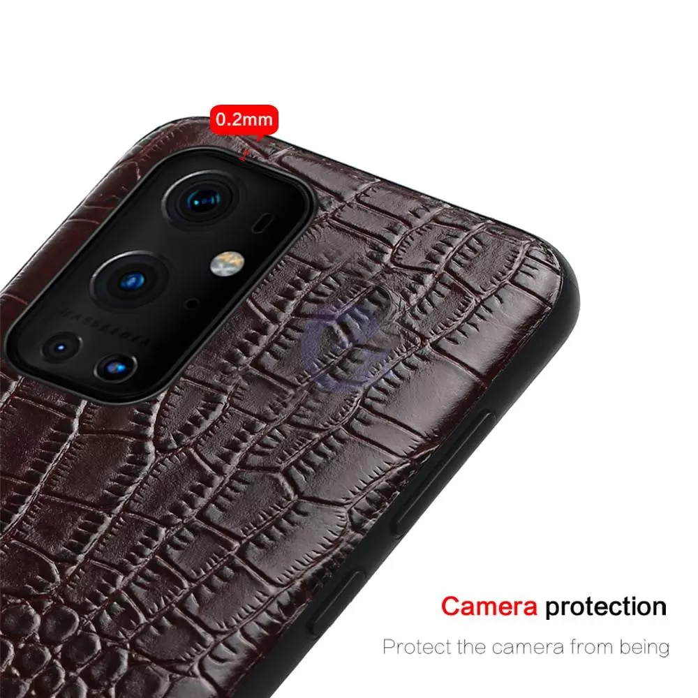 Чехол бампер для OnePlus 9 Pro Anomaly Crocodile Style Red (Красный)
