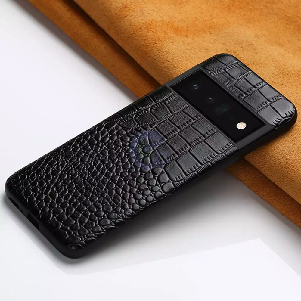 Чохол бампер для Google Pixel 6 Anomaly Crocodile Style Black (Чорний)