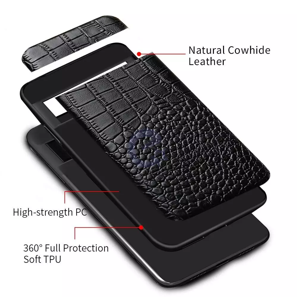 Чехол бампер для Google Pixel 6 Anomaly Crocodile Style Black (Черный)