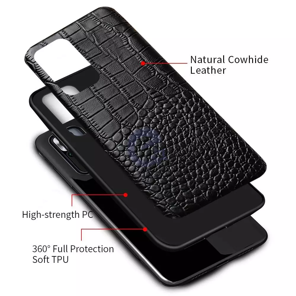 Чехол бампер для Xiaomi Redmi Note 11 Pro / Redmi Note 11 Pro 5G / Redmi Note 11E Pro Anomaly Crocodile Style Black (Черный)