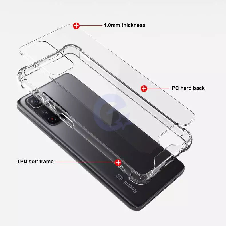 Чехол бампер для Xiaomi Redmi Note 11 Pro Plus 5G Anomaly Crystal Hybrid Transparent (Прозрачный)