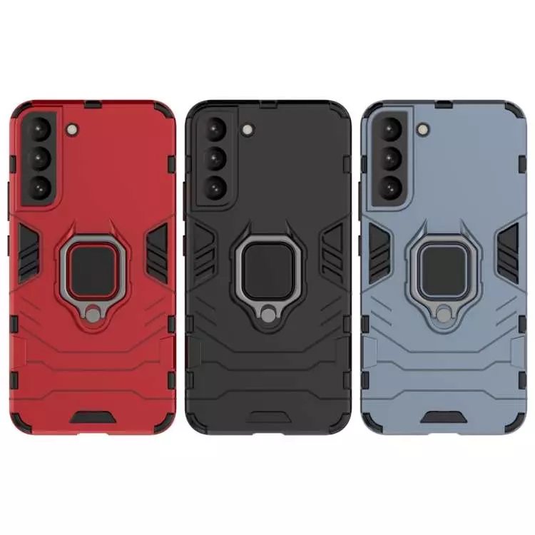 Чехол бампер для Samsung Galaxy S22 Ultra Anomaly Defender S (с кольцом-держателем) Dark Blue (Темно Синий)