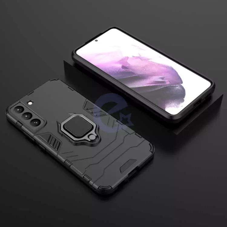 Чохол бампер для Samsung Galaxy S22 Anomaly Defender S (з кільцем-тримачем) Dark Blue (Темно синій)