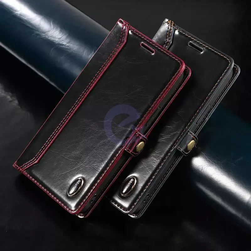 Чехол книжка для Xiaomi Redmi Note 12 Anomaly Elite Leather Red (Красный)