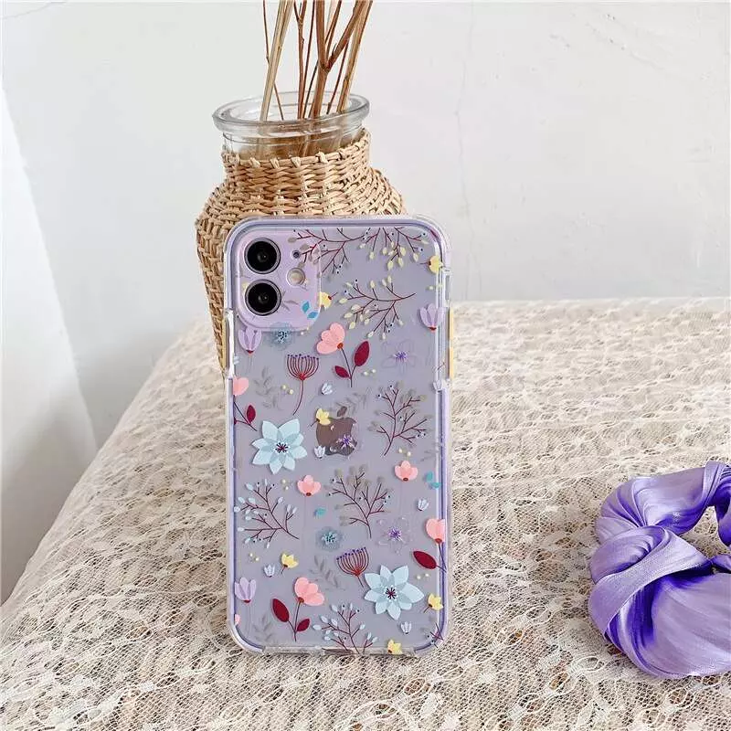 Чехол бампер для iPhone 12 Pro Anomaly Floral Design Transparent (Прозрачный)