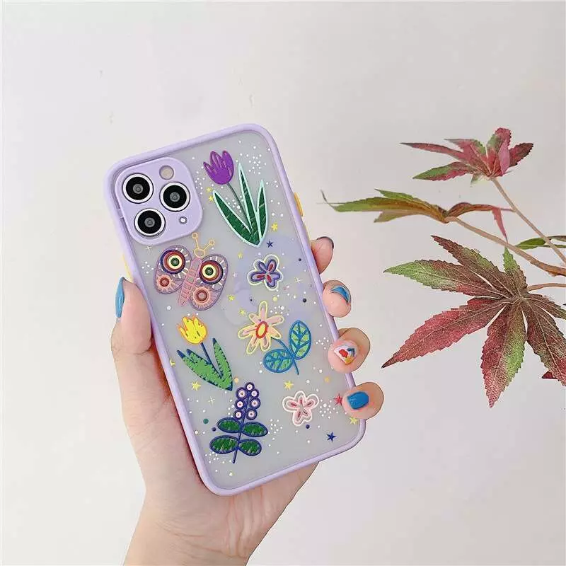 Чехол бампер для iPhone 13 Anomaly Floral Design Violet (Фиолетовый) Чехол бампер для iPhone 13 Anomaly Floral Design Violet (Фиолетовый)
