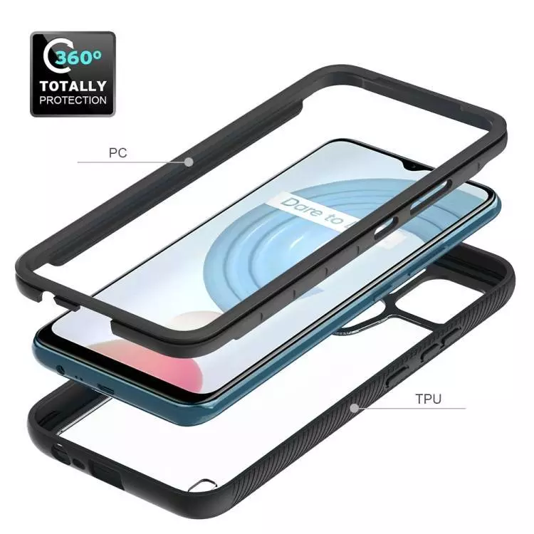 Противоударный чехол бампер для Realme C21Y / C25Y / C21 Anomaly Hybrid 360 Black (Черный) Противоударный чехол бампер для Realme C21Y / C25Y / C21 Anomaly Hybrid 360 Black (Черный)