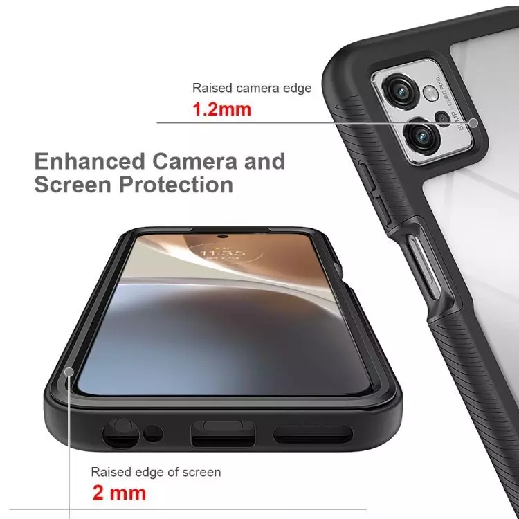 Протиударний чохол бампер для Motorola Moto X40 Anomaly Hybrid 360 Black / Blue (Чорний / Синій)