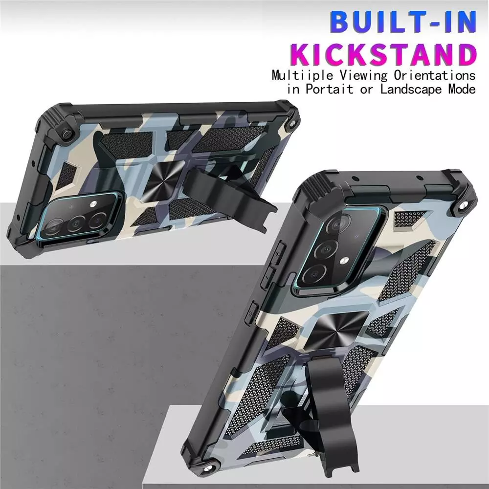 Противоударный чехол бампер для OnePlus Nord N100 Anomaly Hybrid Armor (встроенная подставка) Camo / Green (Камуфляж / Зеленый)