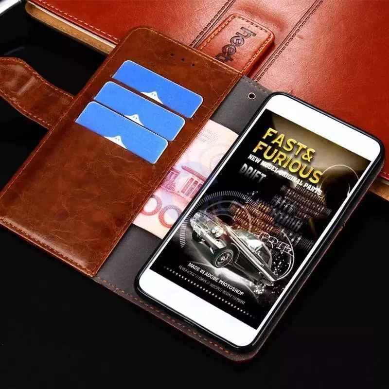 Премиальный чехол книжка для Infinix Note 11 / Note 12 Anomaly K&#039;try Premium Dark Brown (Темно Коричневый)