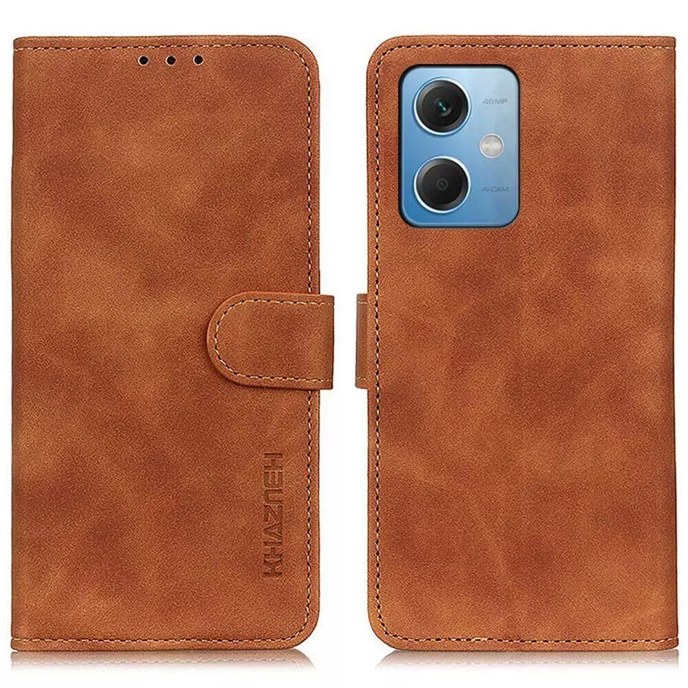 Чехол книжка для Xiaomi Redmi Note 12 Anomaly Leather Book Brown (Коричневый)