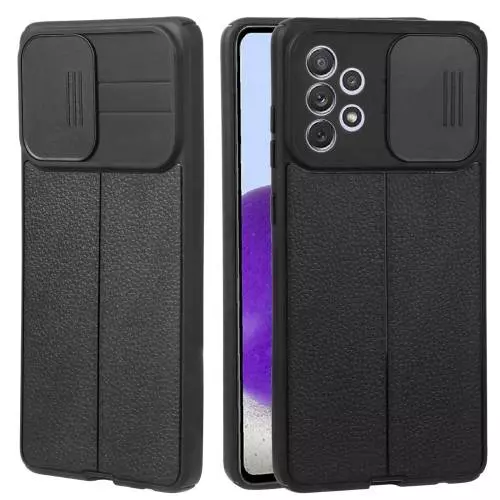 Противоударный чехол бампер для Xiaomi Redmi 10 / Redmi 10 2022 / Redmi 10 Prime / Redmi Note 11 4G Anomaly Leather Fit Pro (шторка на камеру) Black (Черный)