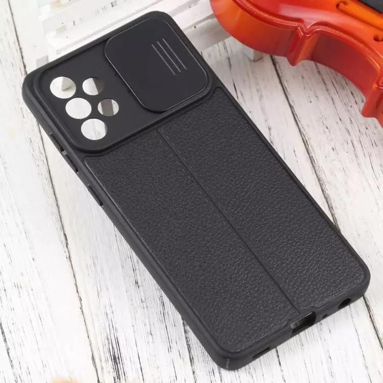 Противоударный чехол бампер для Xiaomi Redmi 10 / Redmi 10 2022 / Redmi 10 Prime / Redmi Note 11 4G Anomaly Leather Fit Pro (шторка на камеру) Blue (Синий)
