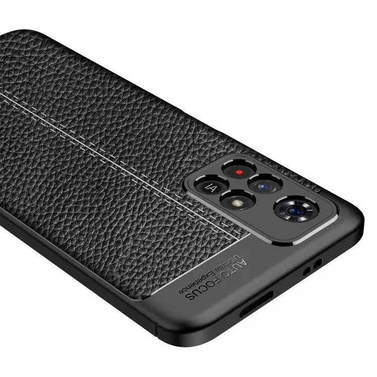 Чохол бампер для Xiaomi Poco M4 Pro Anomaly Leather Fit Black (Чорний)