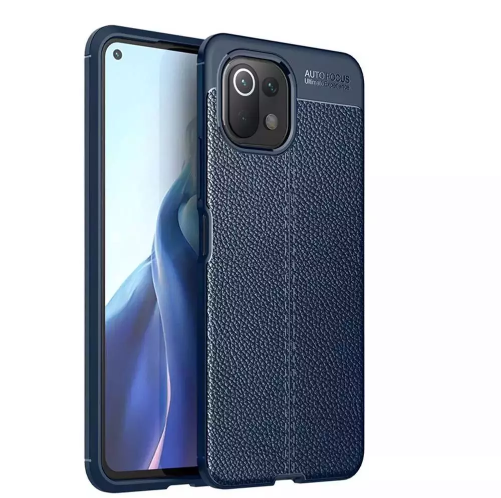 Чехол бампер для Vivo Y02 Anomaly Leather Fit Blue (Синий)