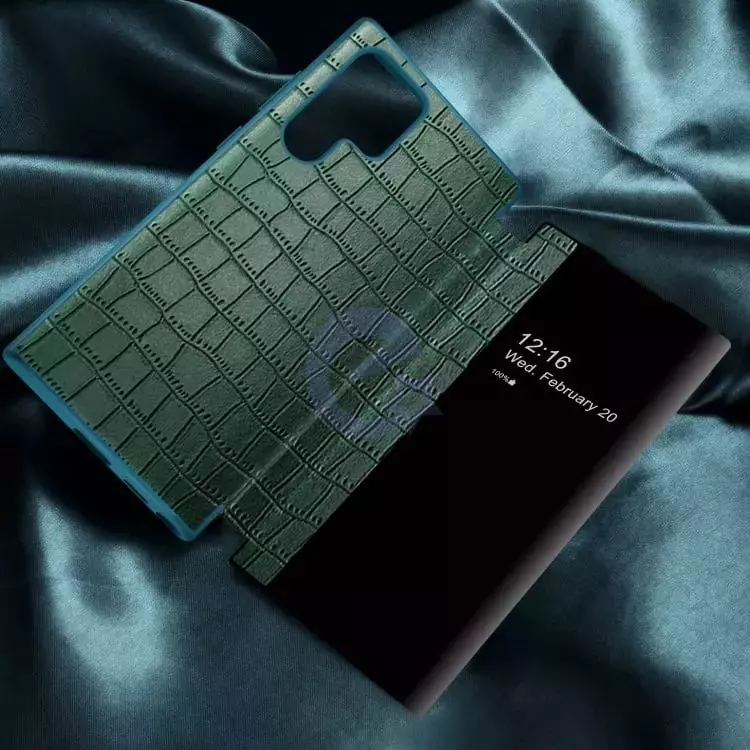 Шкіряний чохол книжка для Vivo Y02 Anomaly Luxury Crocodile Pattern Leather Book Green (Зелений)