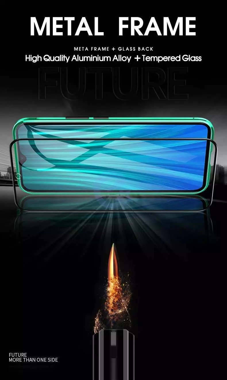 Чехол бампер для OnePlus 10 Pro Anomaly Magnetic 360 With Glass Black (Черный)