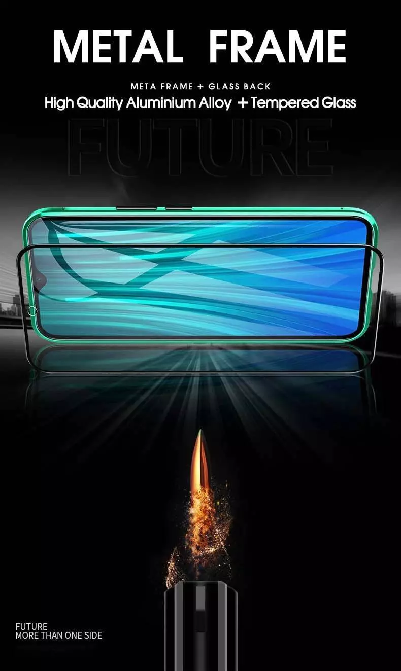 Чохол бампер для Realme 9i Anomaly Magnetic 360 With Glass Black (Чорний)