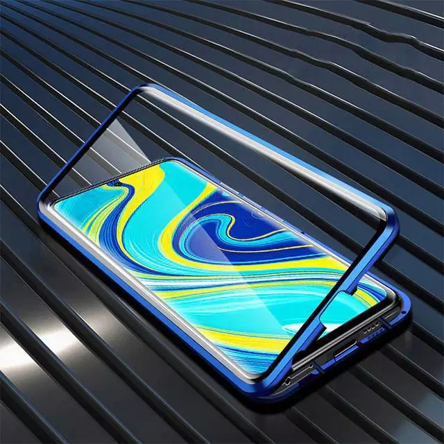 Чохол бампер для Motorola Moto E20 / E30 / E40 Anomaly Magnetic 360 With Glass Blue (Синій)