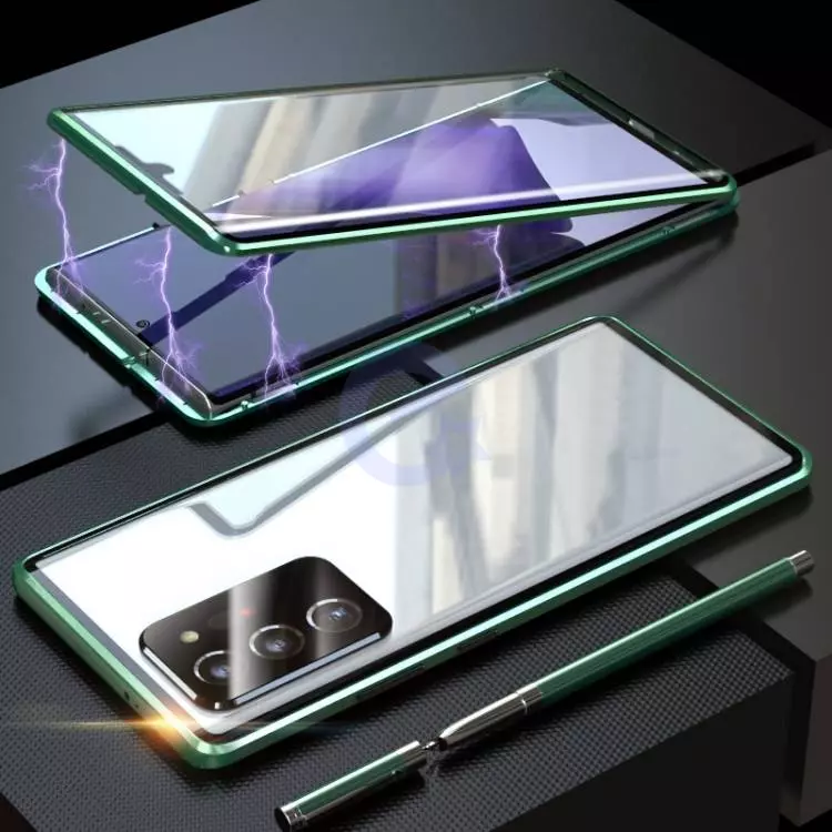 Чехол бампер для Xiaomi Poco M4 Pro 5G / Redmi Note 11S 5G Anomaly Magnetic 360 With Glass Green (Зеленый)