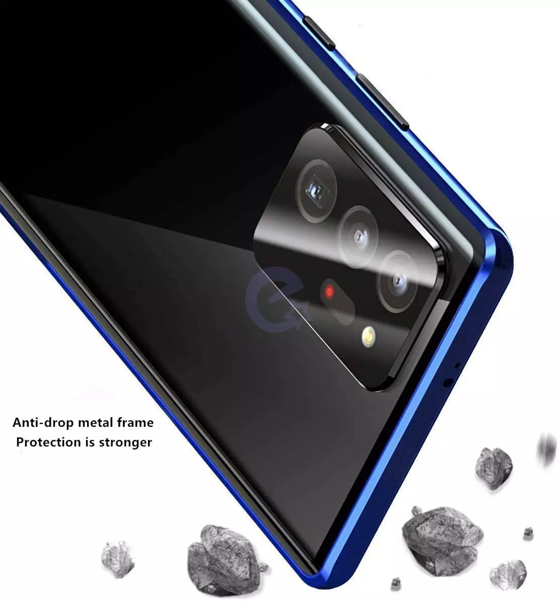 Чехол бампер для Xiaomi Redmi Note 11 Pro Plus 5G Anomaly Magnetic 360 With Glass Blue (Синий)