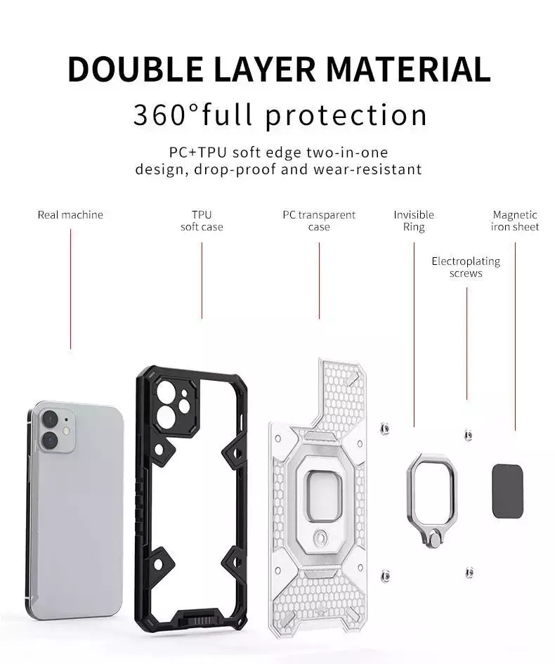 Чехол бампер для Xiaomi Redmi Note 12 Anomaly Ring Hybrid Clear (Прозрачный)