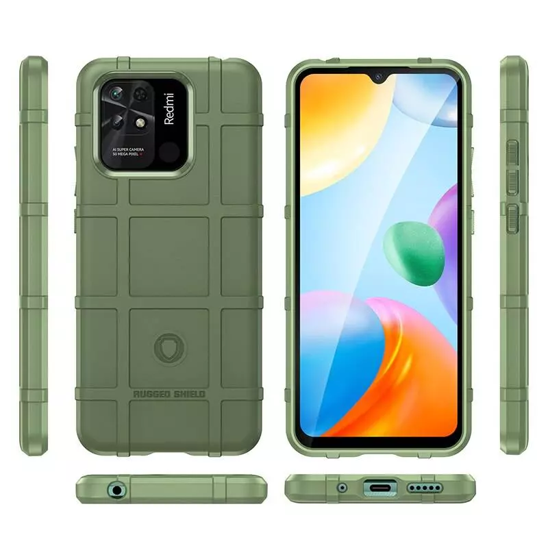 Протиударний чохол бампер для Xiaomi Redmi 10A / Redmi 9C Anomaly Rugged Shield Green (Зелений)