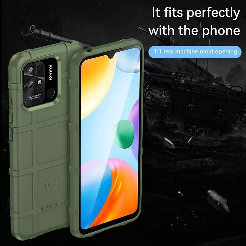 Протиударний чохол бампер для Xiaomi Redmi 10A / Redmi 9C Anomaly Rugged Shield Green (Зелений)