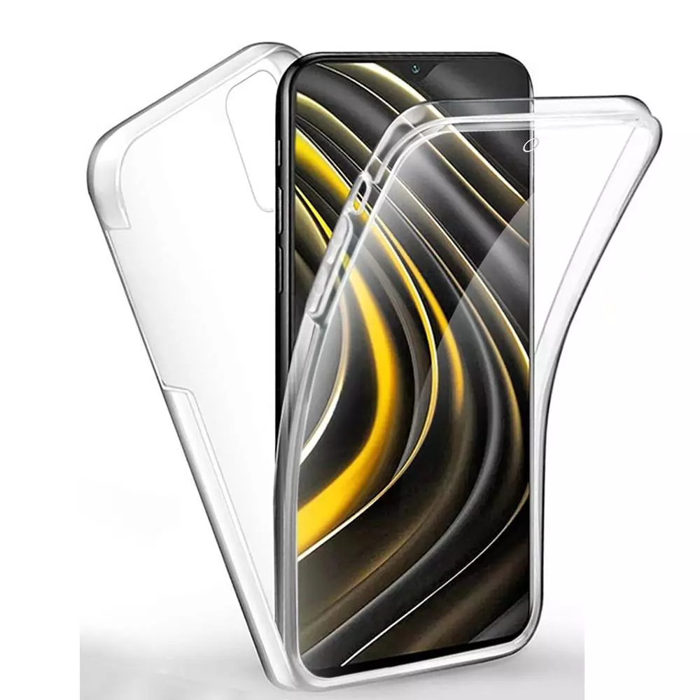 Протиударний чохол бампер для Xiaomi Poco M3 Anomaly Silicone 360 Transparent (Прозорий)