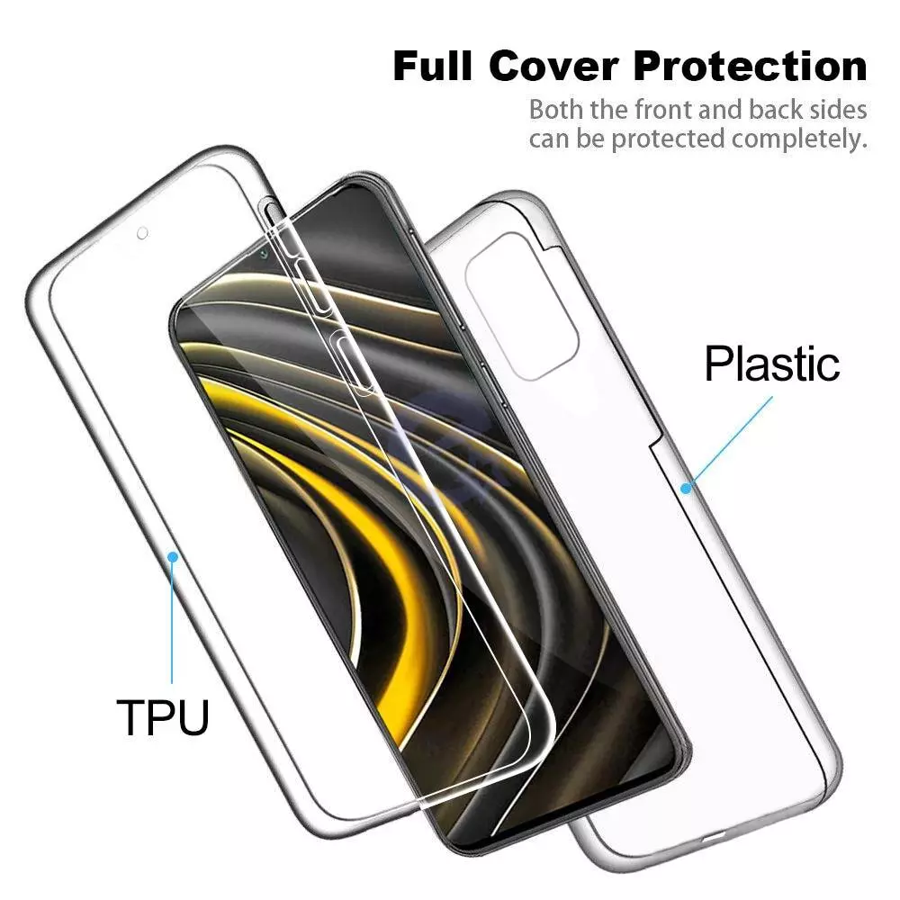 Протиударний чохол бампер для Xiaomi Poco M3 Anomaly Silicone 360 Transparent (Прозорий)