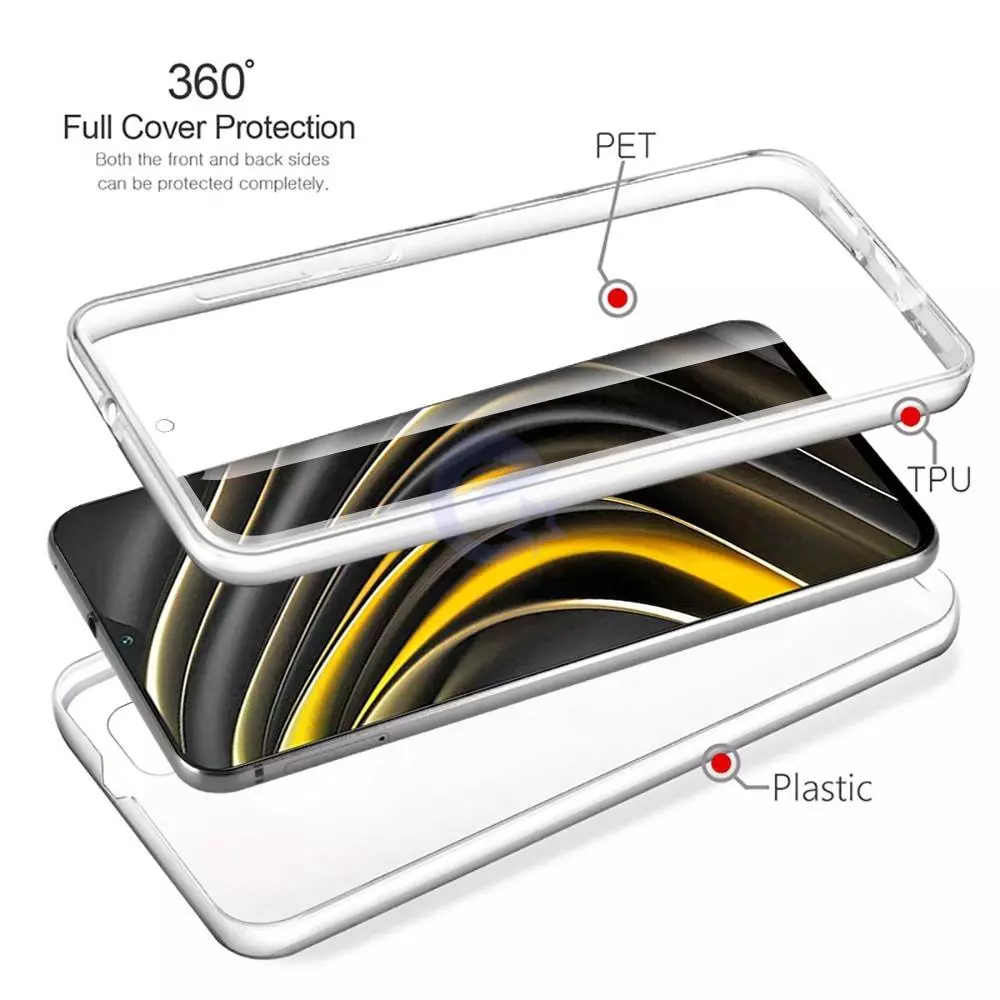 Протиударний чохол бампер для Xiaomi Poco M3 Anomaly Silicone 360 Transparent (Прозорий)