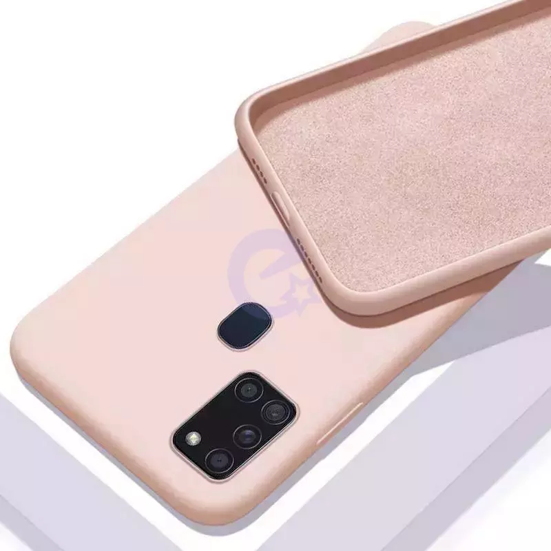Чехол бампер для Infinix Smart 6 Anomaly Silicone (с микрофиброй) Sand Pink (Песочный Розовый)